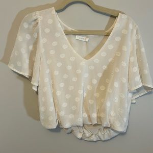 Lush boutique brand white crop top